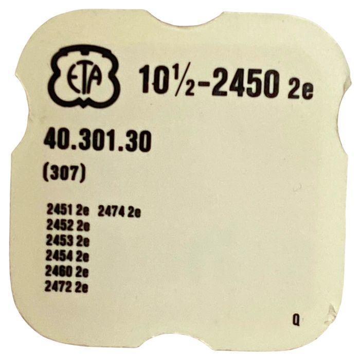 ETA 2450 - 307 Raquette avec porte-piton mobile pour spiral plat (à l'unité) - Regulator with adjustable stud holder for flat ha