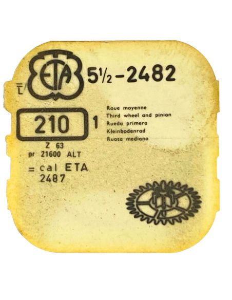 ETA 2482 - 210 Roue moyenne (à l'unité) - Third wheel and pinion (per unit)