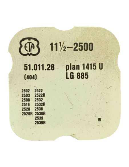 ETA 2500 - 404 Tige pour boite étanche (partie mouvement) (à l'unité) - Stem for waterproof case (movement portion) (per unit)