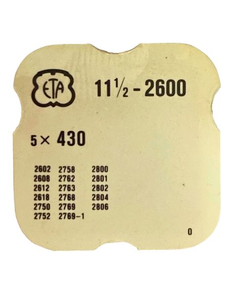 ETA 2600 - 430 Ressort de cliquet (à l'unité) - Click spring (per unit)