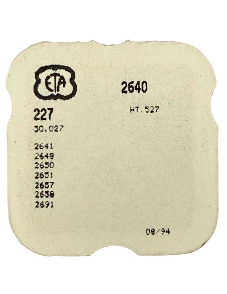 ETA 2640 - 227 Roue de seconde au centre (à l'unité) - Sweep second wheel and pinion (per unit)