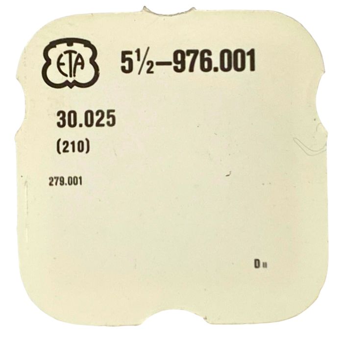 ETA 976.001 - 210 Roue moyenne (à l'unité) - Third wheel and pinion (per unit)