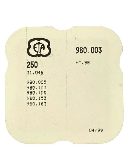 ETA 980.003 - 250 Roue des heures (à l'unité) - Hour wheel (per unit)