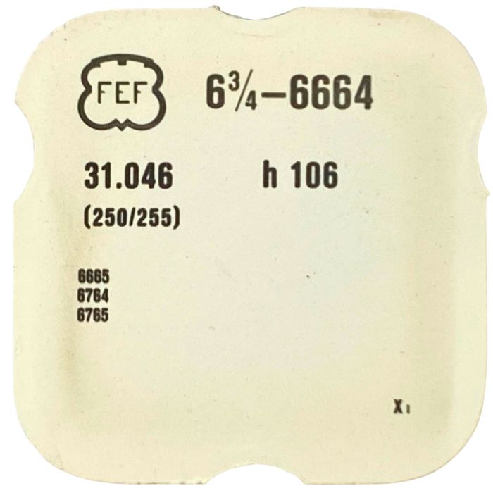 F.E.F 6664 - 250 Roue des heures (à l'unité) - Hour wheel (per unit)