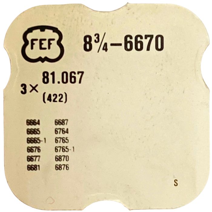 F.E.F 6670 - 422 Bague de roue de couronne (à l'unité) - Crown wheel ring (per unit)