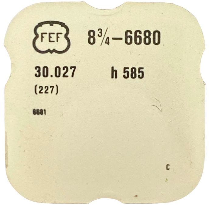 F.E.F 6680 - 227 Roue de seconde au centre (à l'unité) - Sweep second wheel and pinion (per unit)