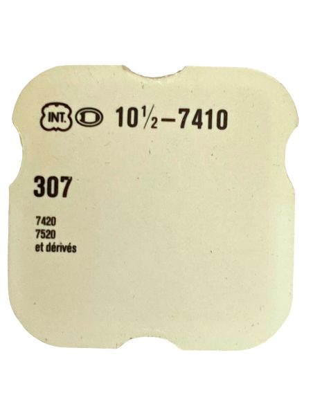 INT 7410 - 307 Raquette avec porte-piton mobile pour spiral plat (à l'unité) - Regulator with adjustable stud holder for flat ha