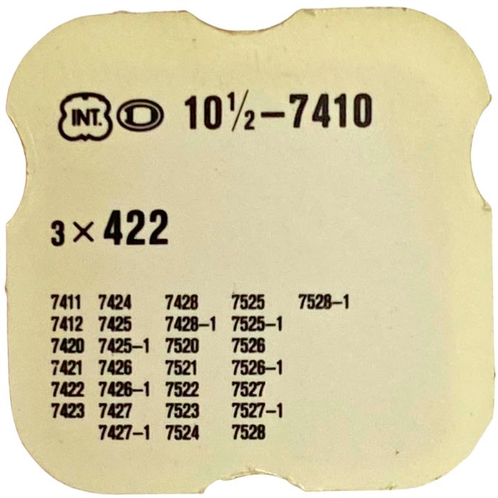 INT 7410 - 422 Bague de roue de couronne (à l'unité) - Crown wheel ring (per unit)
