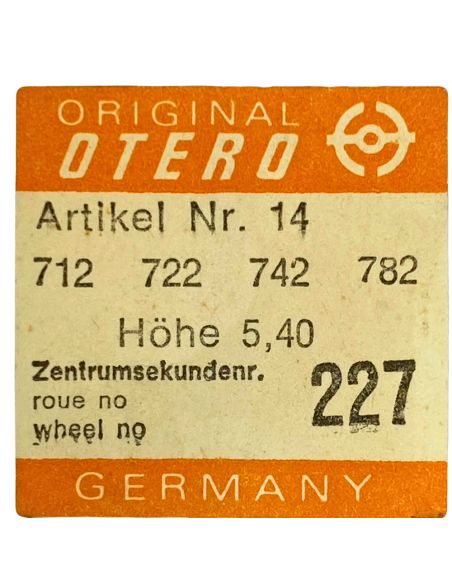 Otero 712 - 227 Roue de seconde au centre (à l'unité) - Sweep second wheel and pinion (per unit)