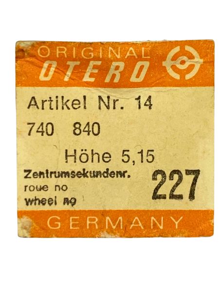 Otero 740 - 227 Roue de seconde au centre (à l'unité) - Sweep second wheel and pinion (per unit)