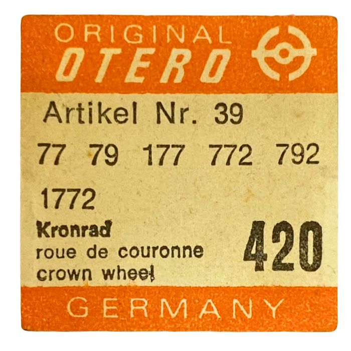 Otero 77 - 420 Roue de couronne - Crown wheel