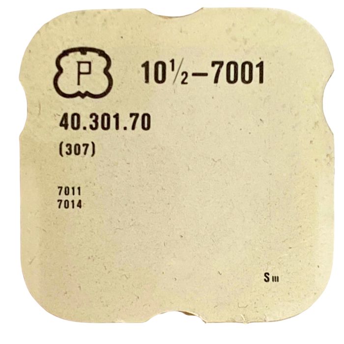 Peseux 7001 - 307 Raquette avec porte-piton mobile pour spiral plat (à l'unité) - Regulator with adjustable stud holder for flat