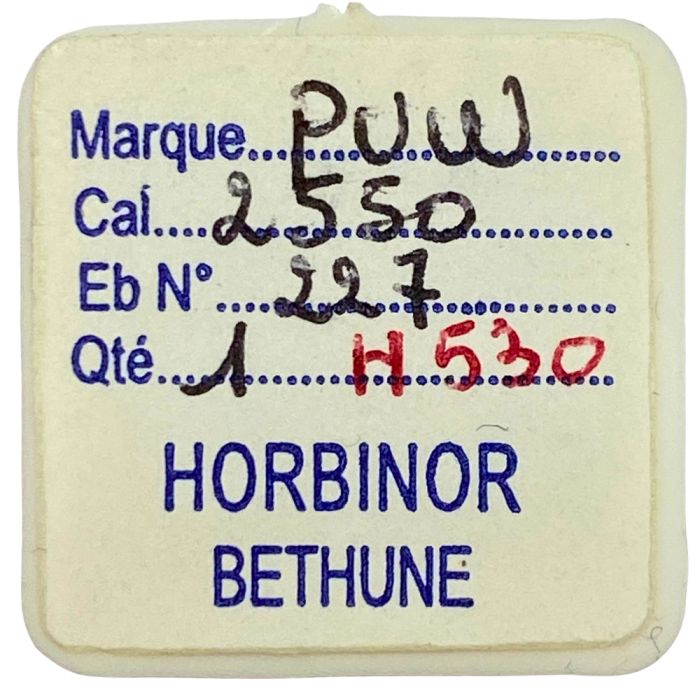 PUW 2550 - 227 Roue de seconde au centre (à l'unité) - Sweep second wheel and pinion (per unit)