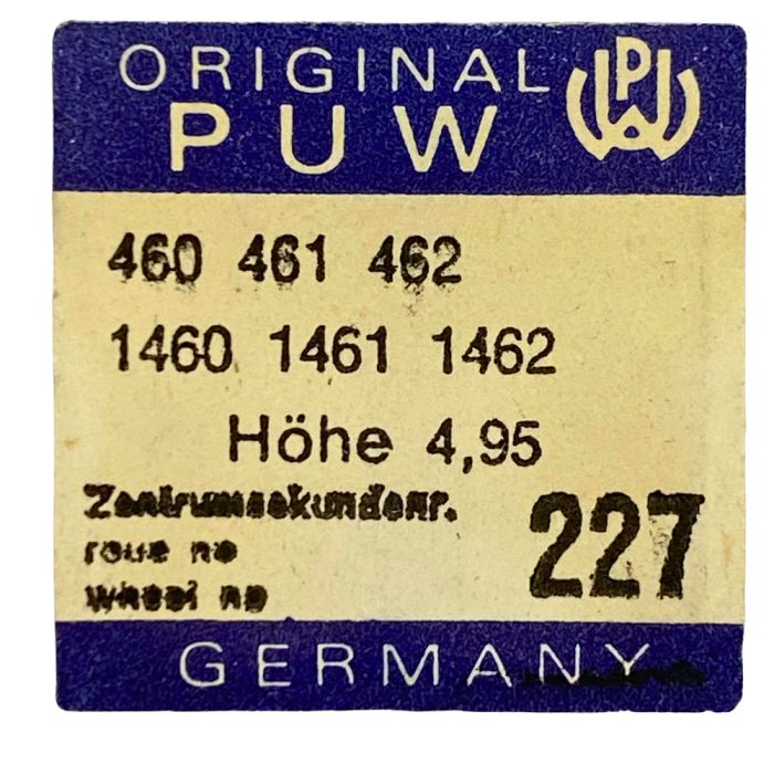 PUW 460 - 227 Roue de seconde au centre (à l'unité) - Sweep second wheel and pinion (per unit)