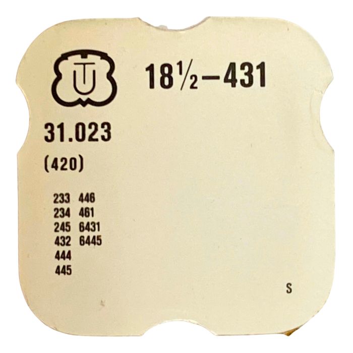 Unitas 431 - 420 Roue de couronne - Crown wheel