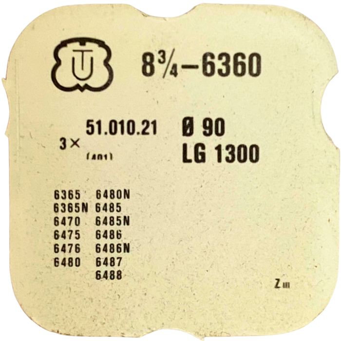 Unitas 6360 - 401 Tige de remontoir (à l'unité) - Winding stem (per unit)