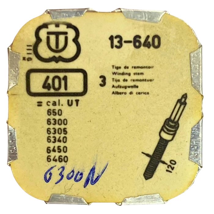 Unitas 640 - 401 Tige de remontoir (à l'unité) - Winding stem (per unit)
