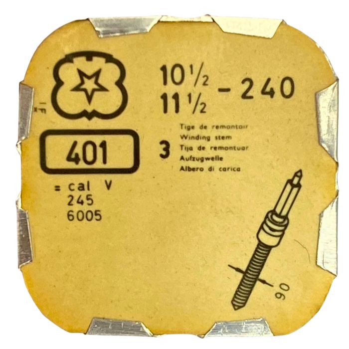 Venus 240 - 401 Tige de remontoir (à l'unité) - Winding stem (per unit)