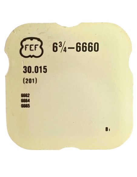 F.E.F 6660 - 201 Roue de centre sans chaussée (à l'unité) - Center wheel and pinion without cannon pinion (per unit)