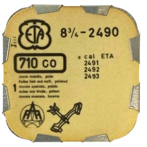 ETA 2490 - 710 Ancre montée (à l'unité) - Jewelled pallet fork and staff (per unit)