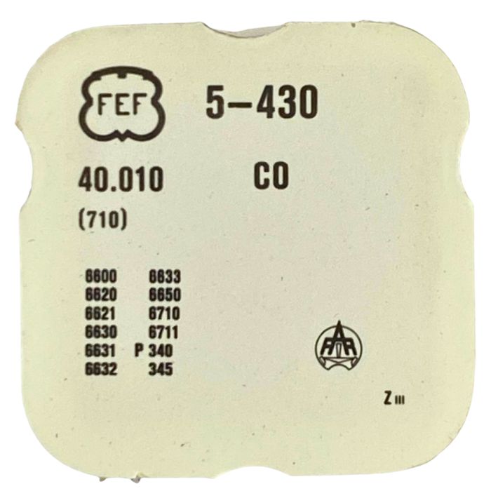 F.E.F 430 - 710 Ancre montée (à l'unité) - Jewelled pallet fork and staff (per unit)