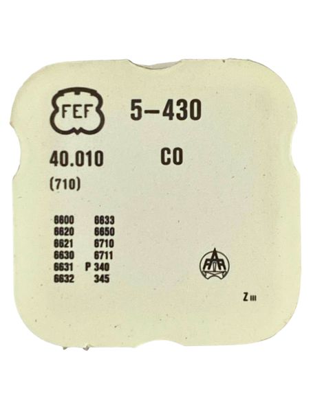 F.E.F 430 - 710 Ancre montée (à l'unité) - Jewelled pallet fork and staff (per unit)