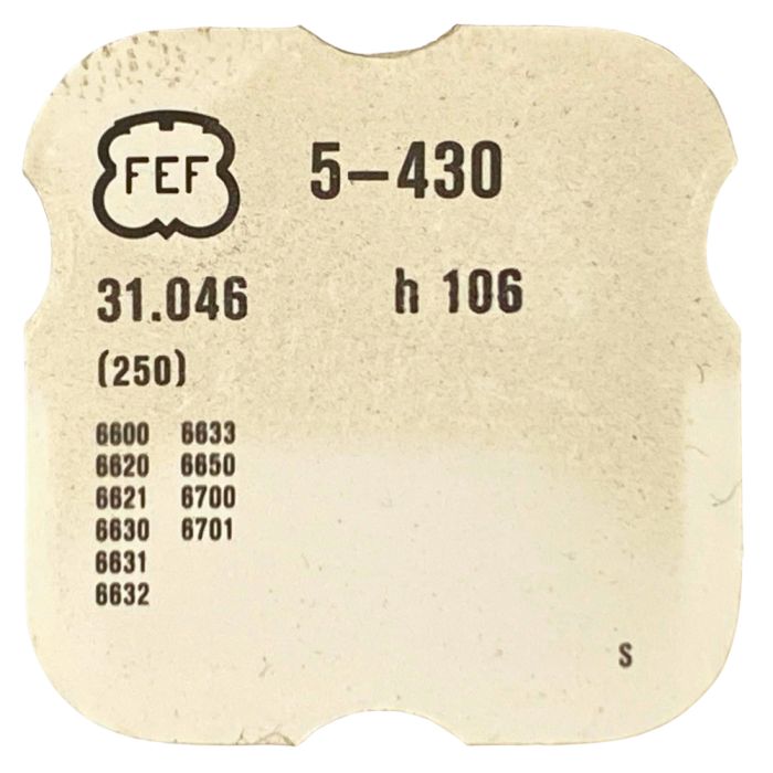F.E.F 430 - 250 Roue des heures (à l'unité) - Hour wheel (per unit)