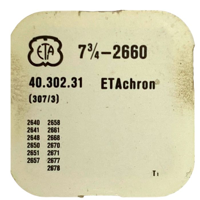 ETA 2660 - 307 Raquette avec porte-piton mobile pour spiral plat (à l'unité) - Regulator with adjustable stud holder for flat ha