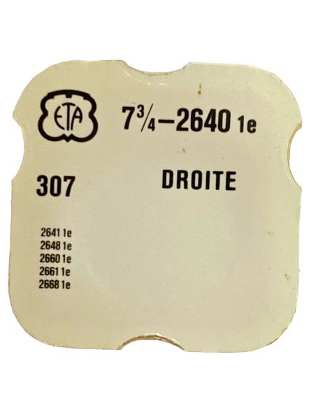 ETA 2640 - 307 Raquette avec porte-piton mobile pour spiral plat (à l'unité) - Regulator with adjustable stud holder for flat ha