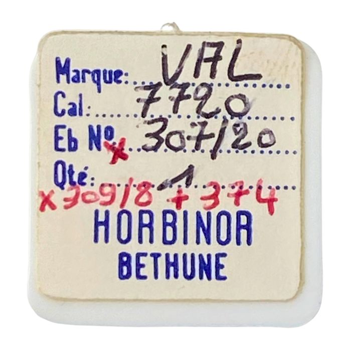 Valjoux 7720 - 307 Raquette avec porte-piton mobile pour spiral plat (à l'unité) - Regulator with adjustable stud holder for fla