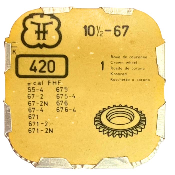 FHF 67 - 420 Roue de couronne - Crown wheel