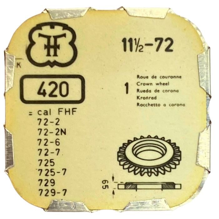 FHF 72 - 420 Roue de couronne - Crown wheel