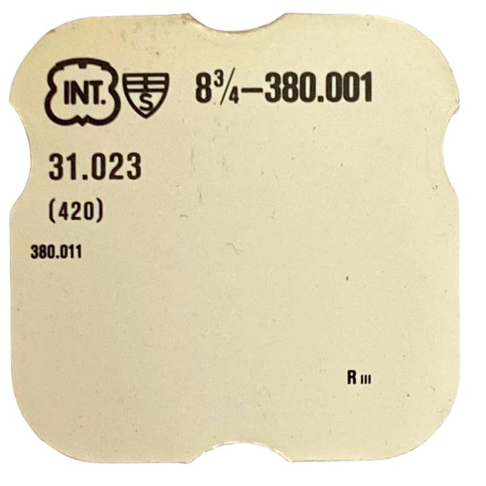 INT 380.001 - 420 Roue de couronne - Crown wheel