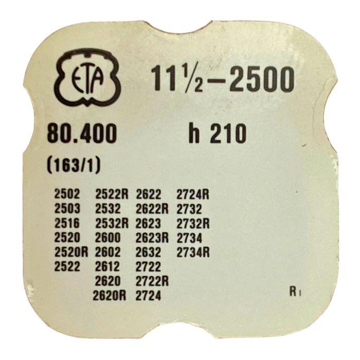 ETA 2500 - 163/1 Tube de centre (à l'unité) - Center pipe (per unit)