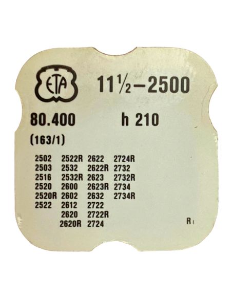 ETA 2500 - 163/1 Tube de centre (à l'unité) - Center pipe (per unit)