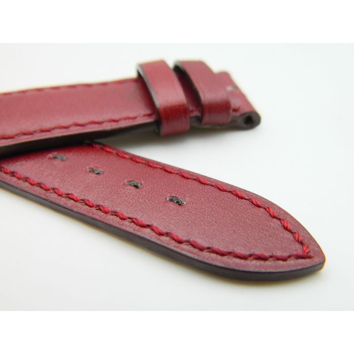 Bracelet cuir 18mm Bordeaux - Genuine leather strap