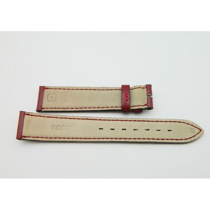 Bracelet cuir 18mm Bordeaux - Genuine leather strap