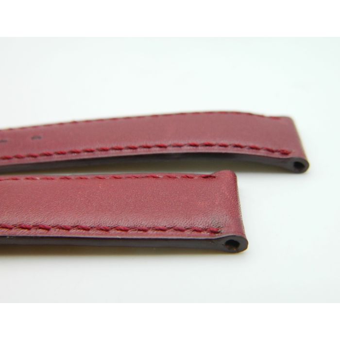 Bracelet cuir 18mm Bordeaux - Genuine leather strap