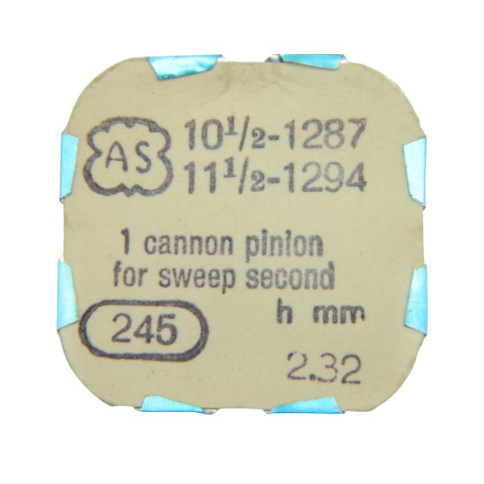 AS 1287 - 245 Chaussée lanternée pour seconde au centre - Cannon pinion for sweep second