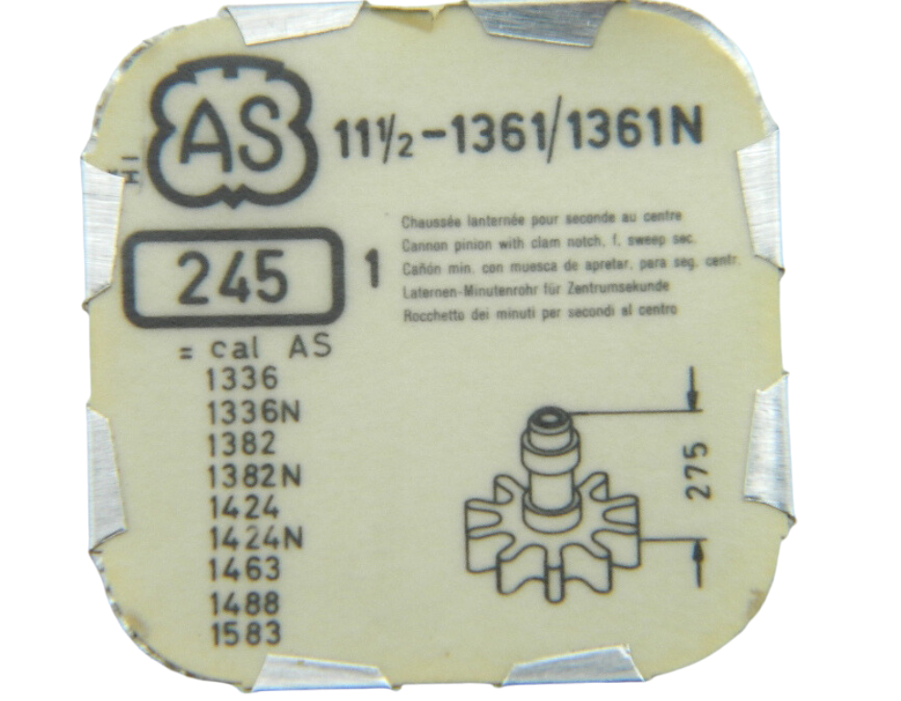 Pièce Détachée Bulova Calibre 11ANAC - Pignon De Canon Et Chaussée Lanternée Pour Seconde Au Centre - Neuf étiqueté