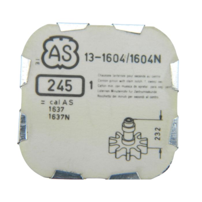 AS 1604 - 245 Chaussée lanternée pour seconde au centre - Cannon pinion for sweep second