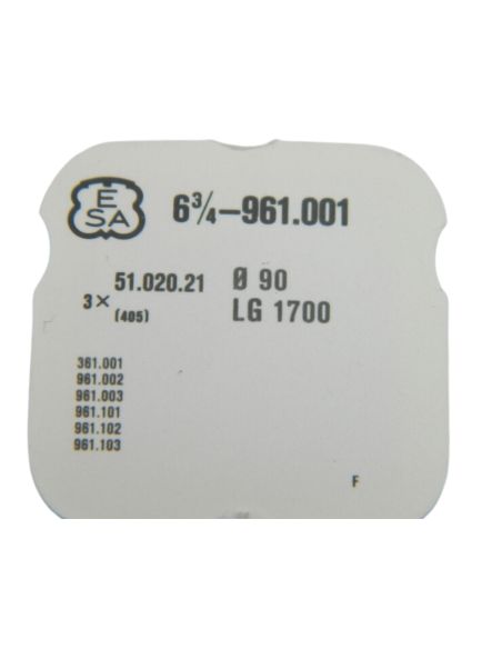 ESA 961.001 - 401 Tige de remontoir (à l'unité) - Winding stem (per unit)