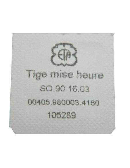 ETA 980.003 - 401 Tige de remontoir (à l'unité) - Winding stem (per unit)