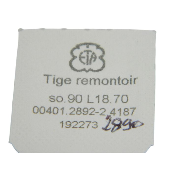 ETA 2892-2 - 401 Tige de remontoir (à l'unité) - Winding stem (per unit)