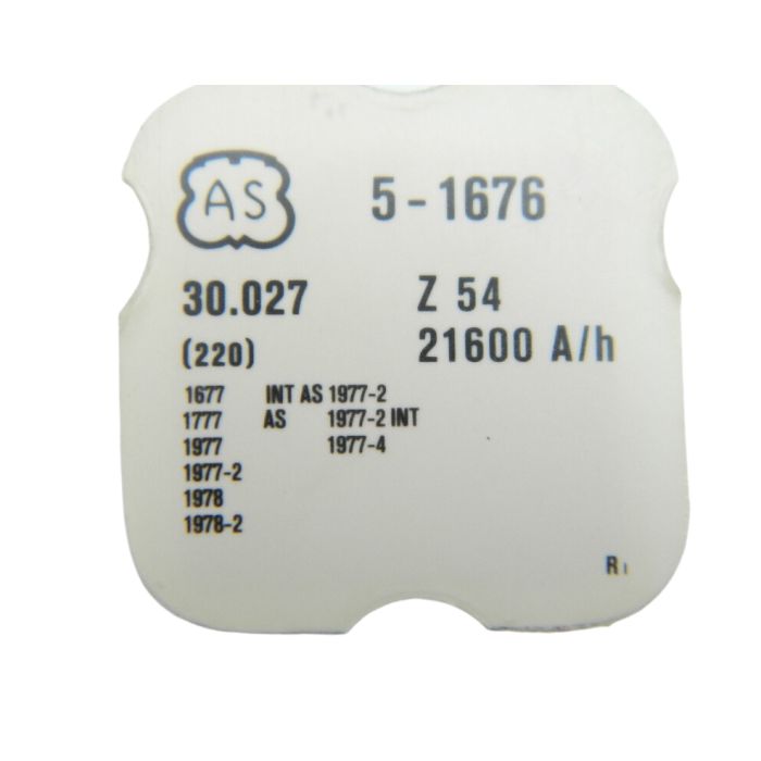 AS 1676 - 220 Roue de seconde, court pivot (à l'unité) - Fourth wheel and pinion, without second hand bit (per unit)