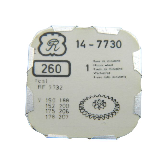Valjoux 7730 - 260 Roue de minuterie (à l'unité) - Minute wheel (per unit)