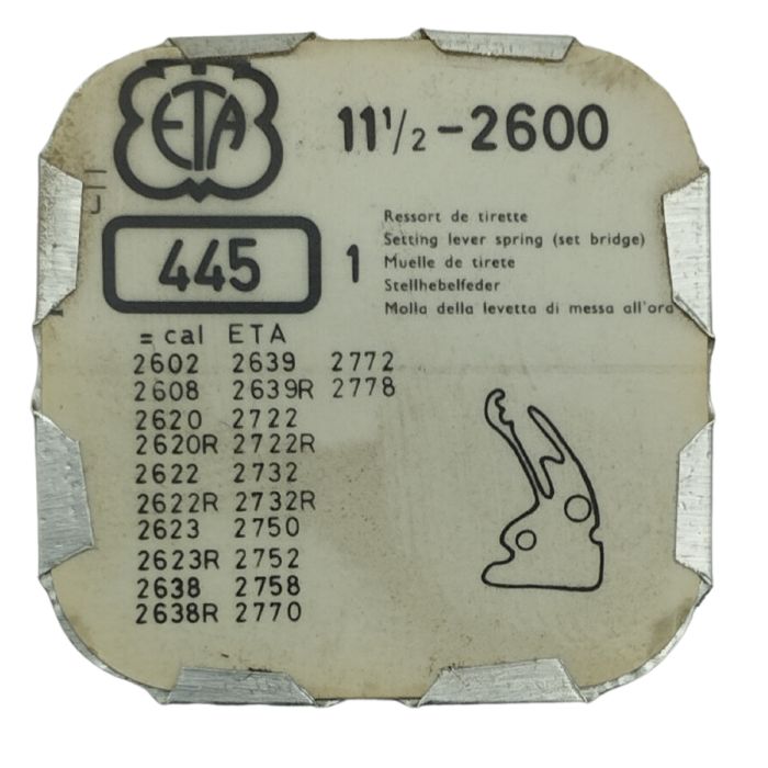 ETA 2600-445 Ressort de tirette - Setting lever spring