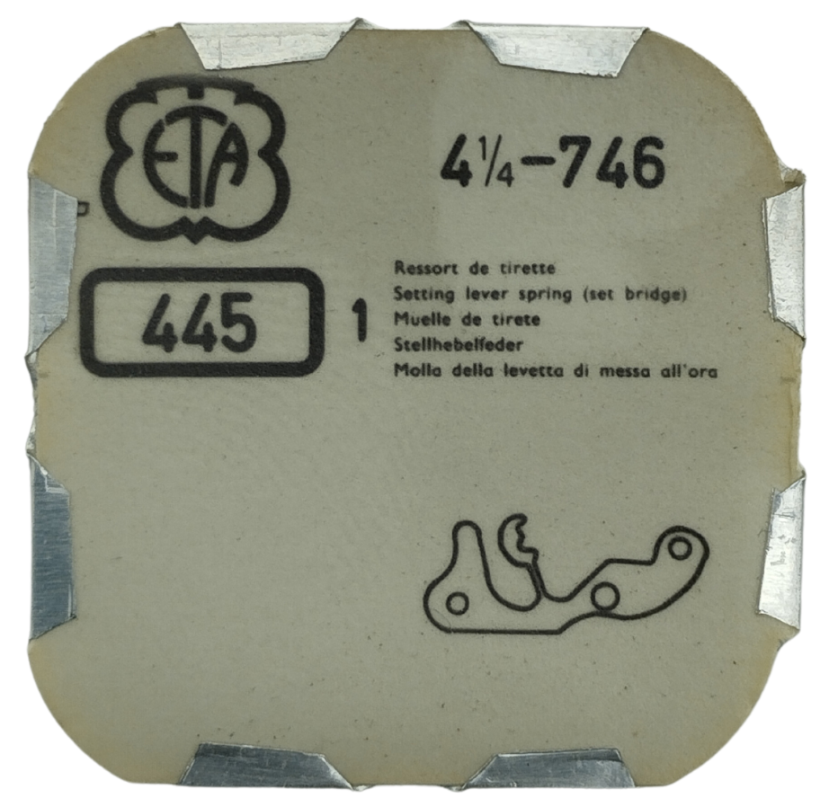 Ressort De Tirette Tissot Calibre 781 2451 - Pièce Détachée Référence 445, Neuve Sans Emballage