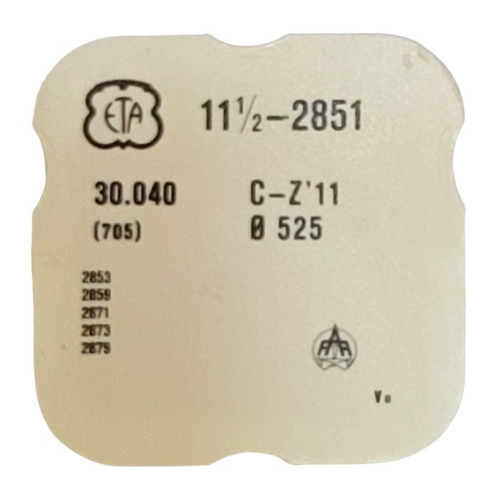 ETA 2851 - 705 Roue d'ancre pivotée (à l'unité) - Escape wheel and pinion with straight pivots (per unit)