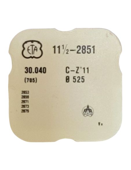 ETA 2851 - 705 Roue d'ancre pivotée (à l'unité) - Escape wheel and pinion with straight pivots (per unit)